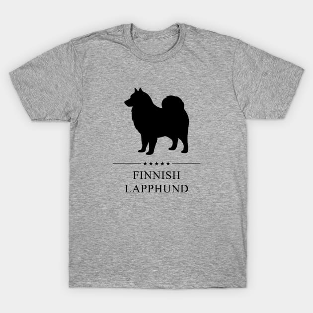 Finnish Lapphund Black Silhouette T-Shirt by millersye